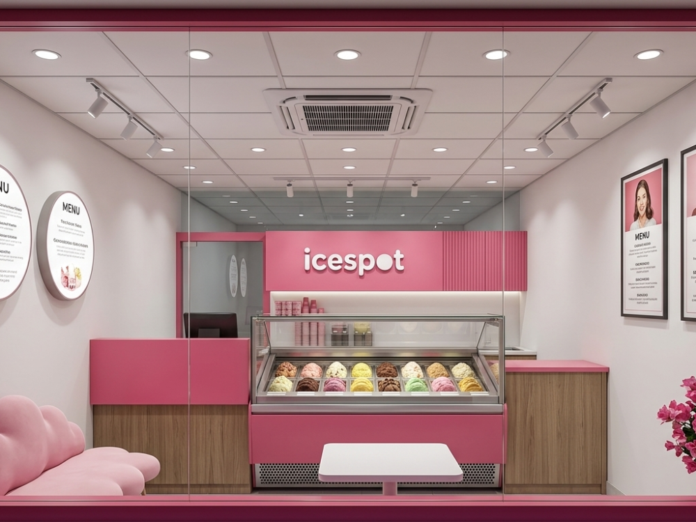 ICE CREAM SHOP FOR SALE NEAR CHANGAMPUZHA PARK METRO STATION, EDAPPALLY, ERNAKULAM